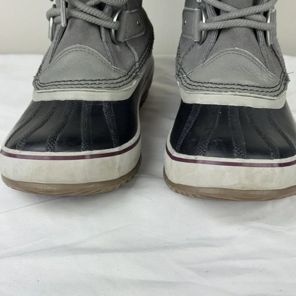 Sorel Women's Gray and Black Faux Fur Winter Boots
